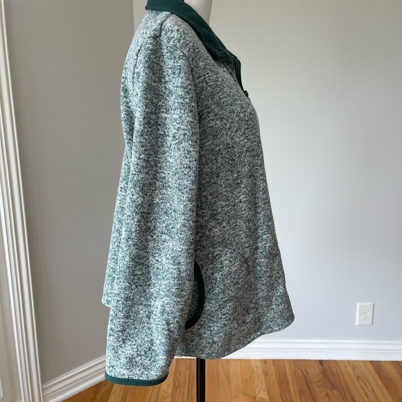 Stan Herman Women's XL zip up jacket heather green layer outdoor camping pockets - Picture 4 of 12